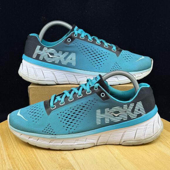 Hoka One One Shoes - Hoka One One Cavu Shoes Womens Size 8 Teal Black Running Sneakers 1019282